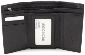 Небольшой женский кошелек черного цвета на магнитной застежке - Marco Coverna (17560)