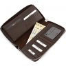 Темно-коричневий великий гаманець-клатч з натуральної лакової шкіри KARYA (1118-071) - 4