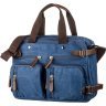 Текстильна сумка-трансформер синього кольору Vintage (20147) - 1