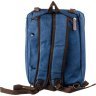 Текстильна сумка-трансформер синього кольору Vintage (20147) - 3