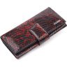 Жіночий різнокольоровий гаманець із натуральної шкіри під змію KARYA (2421030) - 1