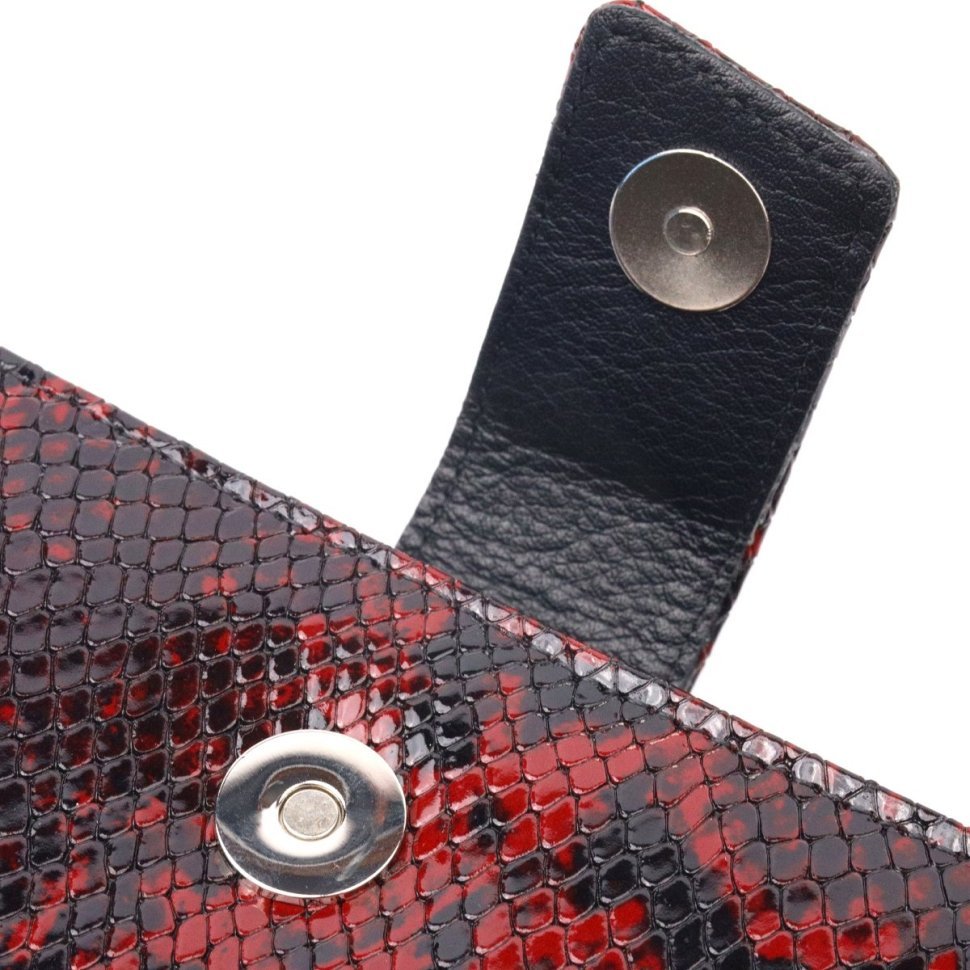 Жіночий різнокольоровий гаманець із натуральної шкіри під змію KARYA (2421030)
