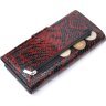 Жіночий різнокольоровий гаманець із натуральної шкіри під змію KARYA (2421030) - 7