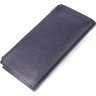 Складаний жіночий гаманець із натуральної шкіри синього кольору KARYA (2421130) - 2