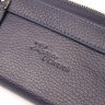 Складаний жіночий гаманець із натуральної шкіри синього кольору KARYA (2421130) - 3
