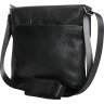 Удобная мужская сумка через плечо из натуральной кожи в черном цвете Vip Collection (21104) - 2