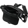 Удобная мужская сумка через плечо из натуральной кожи в черном цвете Vip Collection (21104) - 4