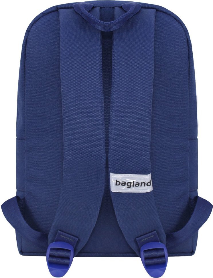 Синій рюкзак із добротного текстилю на одну блискавку Bagland (55544)