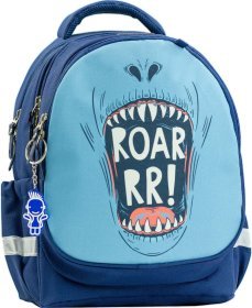 Синій текстильний шкільний рюкзак для хлопчика з принтом Bagland Butterfly 55644