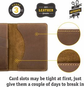 Компактная кредитница из натуральной кожи коричневого цвета SHVIGEL (2416146)