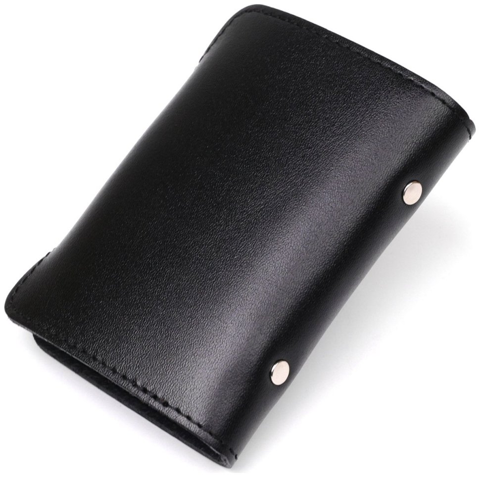 Візитниця з натуральної шкіри гладкого типу в чорному кольорі Shvigel (2413911) modnotak фото №18