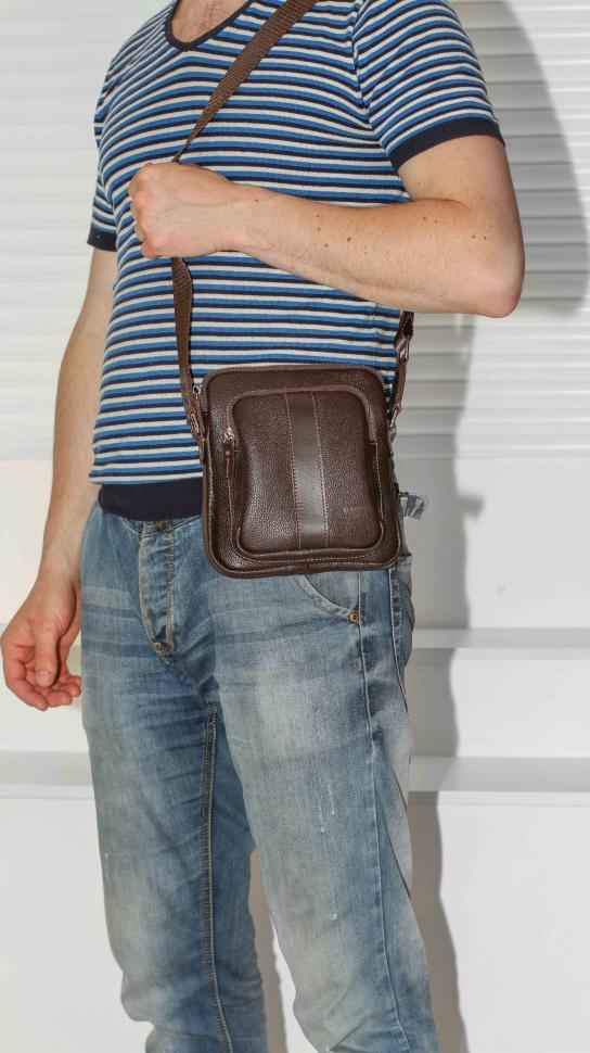 Чоловіча маленька сумка коричневого кольору VATTO (12085)