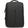 Великий чоловічий рюкзак із чорного поліестеру під ноутбук Monsen (56744) - 1