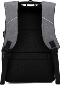 Практичний чоловічий рюкзак із поліестеру сірого кольору під ноутбук Monsen (56844)