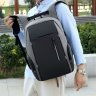 Практичний чоловічий рюкзак із поліестеру сірого кольору під ноутбук Monsen (56844) - 8