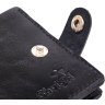Тонкое черное мужское портмоне из гладкой кожи с карманом для монет Shvigel (2416439) - 3