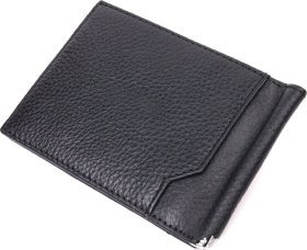 Классический зажим для купюр из фактурной кожи с монетницей KARYA (2421346)