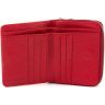 Шкіряний жіночий гаманець червоного кольору з місткою монетницею ST Leather 1767344 - 2