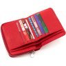 Шкіряний жіночий гаманець червоного кольору з місткою монетницею ST Leather 1767344 - 8