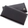 Женский кошелек черного цвета в лаке на магнитах ST Leather (16340) - 4