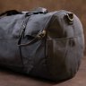 Черная мужская текстильная спортивная сумка с ручками Vintage (20640) - 7