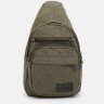 Текстильна чоловіча сумка-рюкзак через плече у кольорі хакі Monsen (22110) - 2