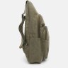 Текстильная мужская сумка-рюкзак через плечо в цвете хаки Monsen (22110) - 4