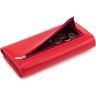 Червоний жіночий гаманець із натуральної шкіри із клапаном на магнітах ST Leather 1767444 - 4