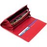 Червоний жіночий гаманець із натуральної шкіри із клапаном на магнітах ST Leather 1767444 - 5