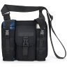 Многофункциональная мужская сумка-мессенджер из черного текстиля Confident 77444 - 1