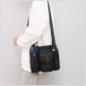Многофункциональная мужская сумка-мессенджер из черного текстиля Confident 77444 - 2