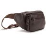 Компактная коричневая мужская сумка-бананка из натуральной кожи Tiding Bag 77544 modnotak фото - 9