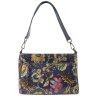 Повседневная каркасная женская сумка из натуральной кожи с цветочным принтом через плечо Desisan 107644 синяя modnotak фото - 1