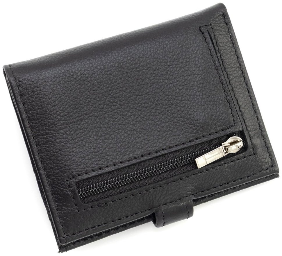 Кожаный картхолдер с монетницей ST Leather 97744 черного цвета modnotak фото №4