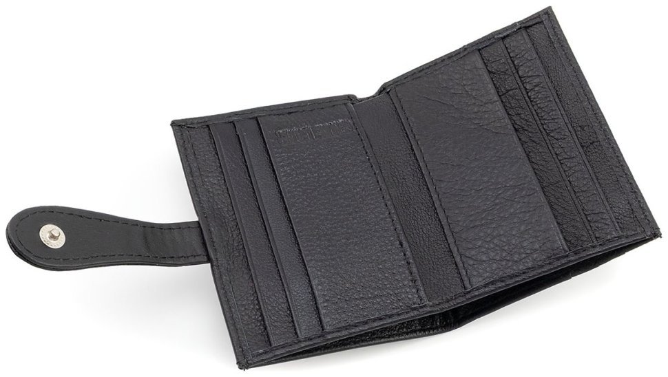 Кожаный картхолдер с монетницей ST Leather 97744 черного цвета modnotak фото №7