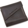 Невеликий коричневий гаманець із натуральної італійської шкіри на магніті Grande Pelle 67844 - 4