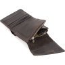 Невеликий коричневий гаманець із натуральної італійської шкіри на магніті Grande Pelle 67844 - 7