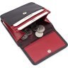 Черно-красный кожаный кошелек маленького размера KARYA (1106-1) - 5