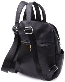 Повседневный городской женский рюкзак из натуральной кожи черного цвета Vintage 97844