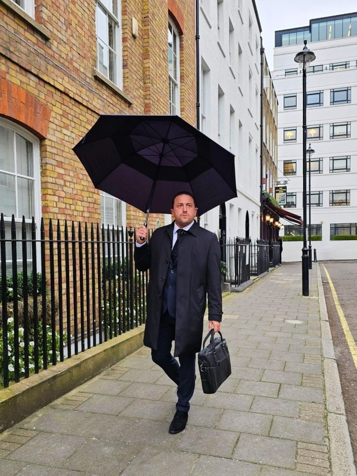 Зонт-гольфер Fulton G940 Executive Dark Navy (Механика, складной, однотонный, темно-синий) 107944 modnotak фото №3