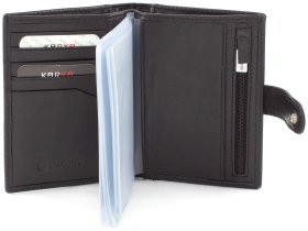 Добротная обложка для документов из натуральной кожи с гладкой поверхностью KARYA (440-1)