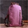 Фіолетова жіноча сумка-рюкзак середнього розміру з текстилю Vintage 2422147 - 8