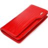 Жіночий гаманець-клатч червоного кольору з натуральної шкіри під рептилію CANPELLINI (2421534) - 1
