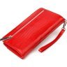 Жіночий гаманець-клатч червоного кольору з натуральної шкіри під рептилію CANPELLINI (2421534) - 2