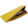 Тонкий жіночий гаманець жовтого кольору з натуральної шкіри Marco Coverna 68644 - 2