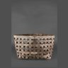 Вместительная плетеная женская сумка из винтажной кожи темно-коричневого цвета BlankNote Пазл Xl 78744 - 4