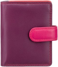 Фіолетово-рожевий жіночий гаманець маленького розміру з натуральної шкіри Visconti Bali 68844
