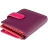 Фиолетово-розовый женский кошелек маленького размера из натуральной кожи Visconti Bali 68844 - 2