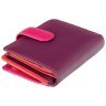 Фиолетово-розовый женский кошелек маленького размера из натуральной кожи Visconti Bali 68844 - 5