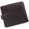 Маленький чоловічий гаманець із натуральної шкіри коричневого кольору без монетниці Visconti Massa 68944 - 3